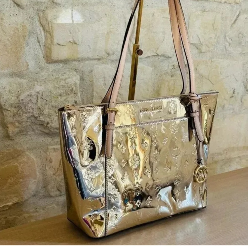 Micheal Kors Gold Tote Handbag